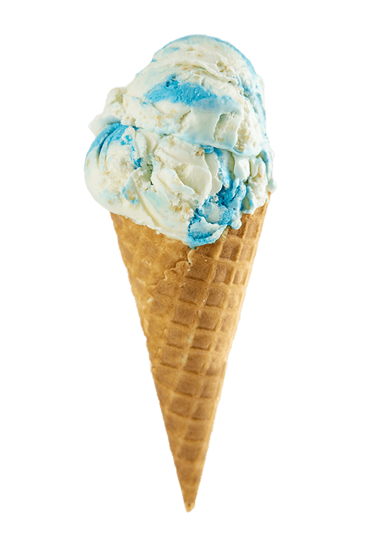 Sweet Lou's Birthday Cake - Shaw's Ice Cream in a waffle cone