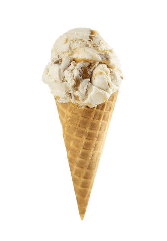 Sweet Lou's Caramel Apple - Shaw's Ice Cream in a waffle cone