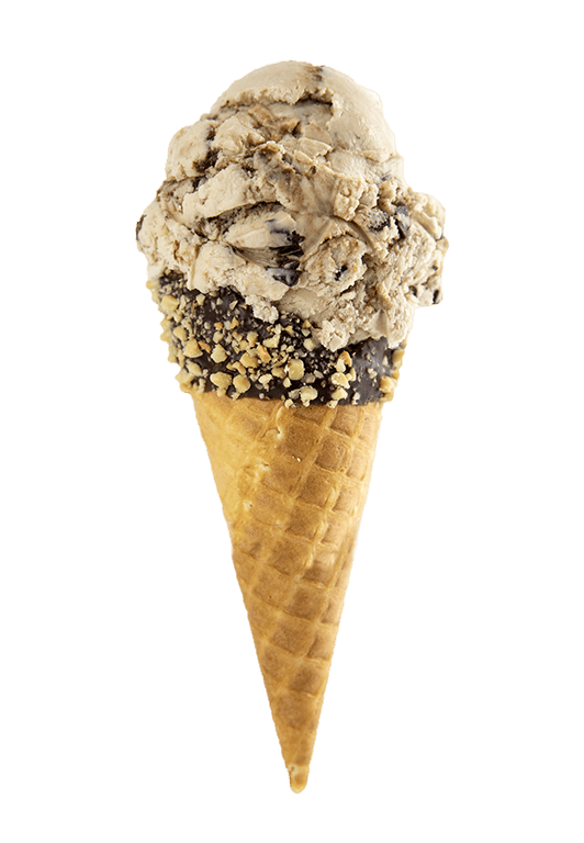 Sweet Lou's Coffee & Cream - Shaw's Ice Cream in a waffle cone