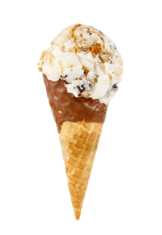 Sweet Lou's Grammy's Cupboard - Shaw's Ice Cream in a waffle cone