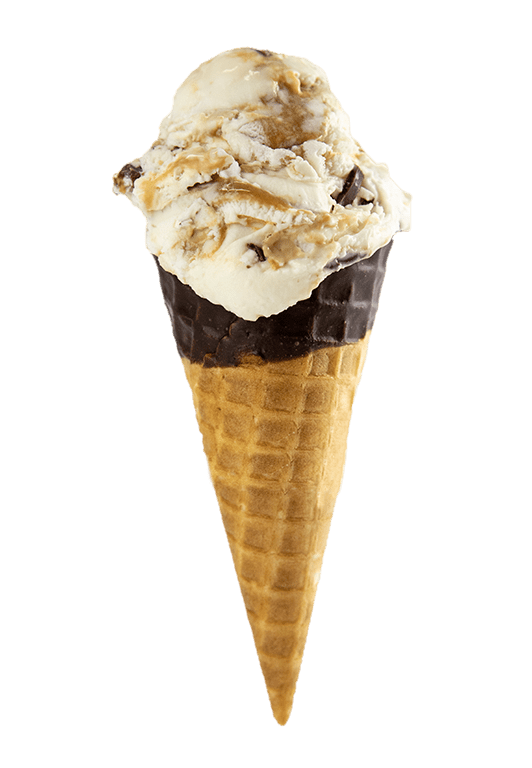 Sweet Lou's Port Stanley Sunken Treasure - Shaw's Ice Cream in a waffle cone