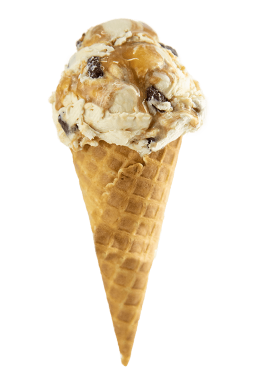 Sweet Lou's Sweet & Salty Pretzel - Shaw's Ice Cream in a waffle cone